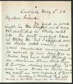Letter from Richard H. Pratt to Cornelius R. Agnew, May 5, 1883
