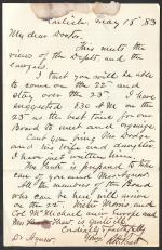 Letter from Richard H. Pratt to Cornelius R. Agnew, May 15, 1883
