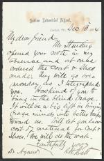 Letter from Richard H. Pratt to Cornelius R. Agnew