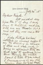 Letter from Richard H. Pratt to Cornelius R. Agnew, July 24, 1885