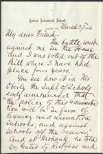 Letter from Richard H. Pratt to Cornelius R. Agnew, March 27, 1886