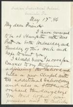 Letter from Richard H. Pratt to Cornelius R. Agnew, May 17, 1886