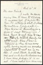 Letter from Richard H. Pratt to Cornelius R. Agnew, October 21, 1886