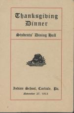 Thanksgiving Dinner Menu, 1913
