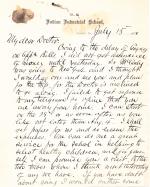 Letter from Richard H. Pratt to Cornelius R. Agnew, July 15, 1884