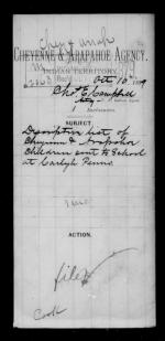 List of Cheyenne and Arapaho for Carlisle Indian School