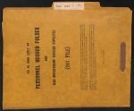 cover of personnel record folder of george foulk