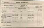 white index card with typed table of information