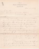 Request to Return Four Students from Pine Ridge to Their Home in 1889