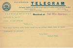 Attention Called to Clara C. McAdam's Request for Sick Leave of Absence (Telegram)