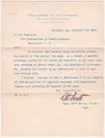 Pratt Requests Authority to Pay Expenses in Recovery of Two Runaway Students in 1894