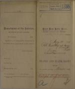 Requisition for Blanks and Blank Books, August 1898