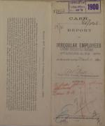 Report of Irregular Employees, March 1900