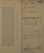 Report of Irregular Employees, November 1900