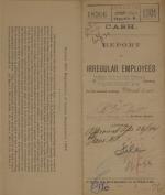 Report of Irregular Employees, March 1901
