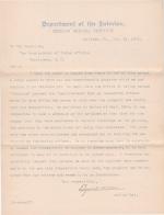 Allen Requests Inspector Visit to Dispose of Worn Out Property in November 1901