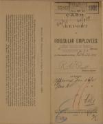 Report of Irregular Employees, October 1901