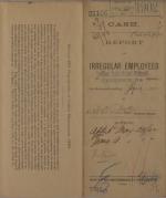Report of Irregular Employees, April 1902