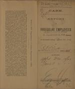 Report of Irregular Employees, November 1902