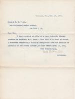 Resignation of Edith McHarg Steele as Librarian