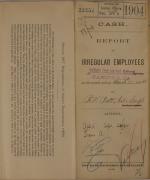 Report of Irregular Employees, March 1904