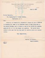 Request to Pay Henderson Farm Rent for the 1906 Fiscal Year