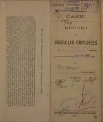 Report of Irregular Employees, September 1905