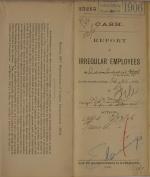 Report of Irregular Employees, February 1906