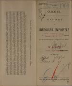 Report of Irregular Employees, March 1906