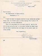 Mercer Requests Authority to Pay Student Labor In Fiscal Year 1907