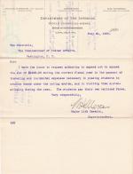 Request to Pay for Expenses in the Outing Program in Fiscal Year 1907