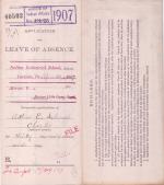 Arthur E. Schaal's Application for Annual Leave of Absence 
