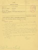 Discipline Inspection Report of H. B. Peairs for May 1915
