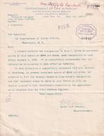 Resignation of Assistant Matron Anna Grove