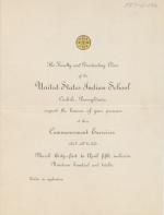 Invitation to the 1912 Commencement Exercises