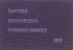 1903 Commencement Program