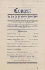 Programs for Carlisle Indian School Band 1910 Concerts Programs for Carlisle Indian School Band 1910 Concerts