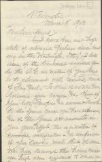 Anderson Letter of Support and Inquiry to Pratt Anderson Letter of Support and Inquiry to Pratt, 1903