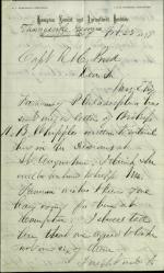 Armstrong Asks Pratt to Write to Bishop Whipple Armstrong Asks Pratt to Write to Bishop Whipple, 1878