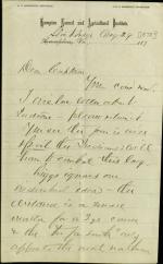 Armstrong Forwards Pratt Letter of Concerns Armstrong Forwards Pratt Letter of Concerns, 1878