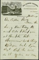 Armstrong Informs Pratt of Secretary of War Transfer Wishes Armstrong Informs Pratt of Secretary of War Transfer Wishes, 1879