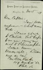 Armstrong Arranges Travel to Carlisle with Pratt Armstrong Arranges Travel to Carlisle with Pratt, 1879
