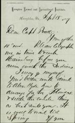 Armstrong Discusses Arrangements for Florida Prisoners with Pratt Armstrong Discusses Arrangements for Florida Prisoners with Pratt, 1879