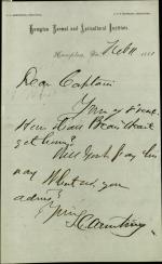Armstrong Discusses Bear's Heart's Return with Pratt Armstrong Discusses Bear's Heart's Return with Pratt, 1881