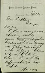 Armstrong Requests Treaty Information from Pratt Armstrong Requests Treaty Information from Pratt, 1881