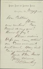 Armstrong Requests Advice from Pratt and Invites Him to Commencement Armstrong Requests Advice from Pratt and Invites Him to Commencement, 1882