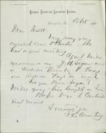 Armstrong Asks Pratt for Information on Y. H. Segar Armstrong Asks Pratt for Information on Y. H. Segar, 1882