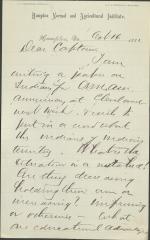 Armstrong Asks Pratt for Indian Territory Information Armstrong Asks Pratt for Indian Territory Information, 1882