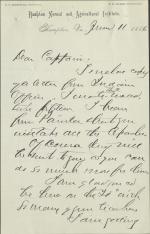 Armstrong Discusses Chiricahua Apache Prisoners' Enrollment with Pratt Armstrong Discusses Chiricahua Apache Prisoners' Enrollment with Pratt, 1886