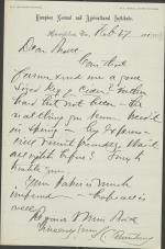 Armstrong Asks Pratt to Send Keg of Cider Armstrong Asks Pratt to Send Keg of Cider, 1884